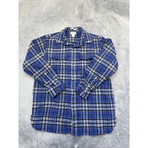 L.L.BEAN Free Port Main Champions Cloth Shirt l- Tall Long Sleeve Blue Tradional